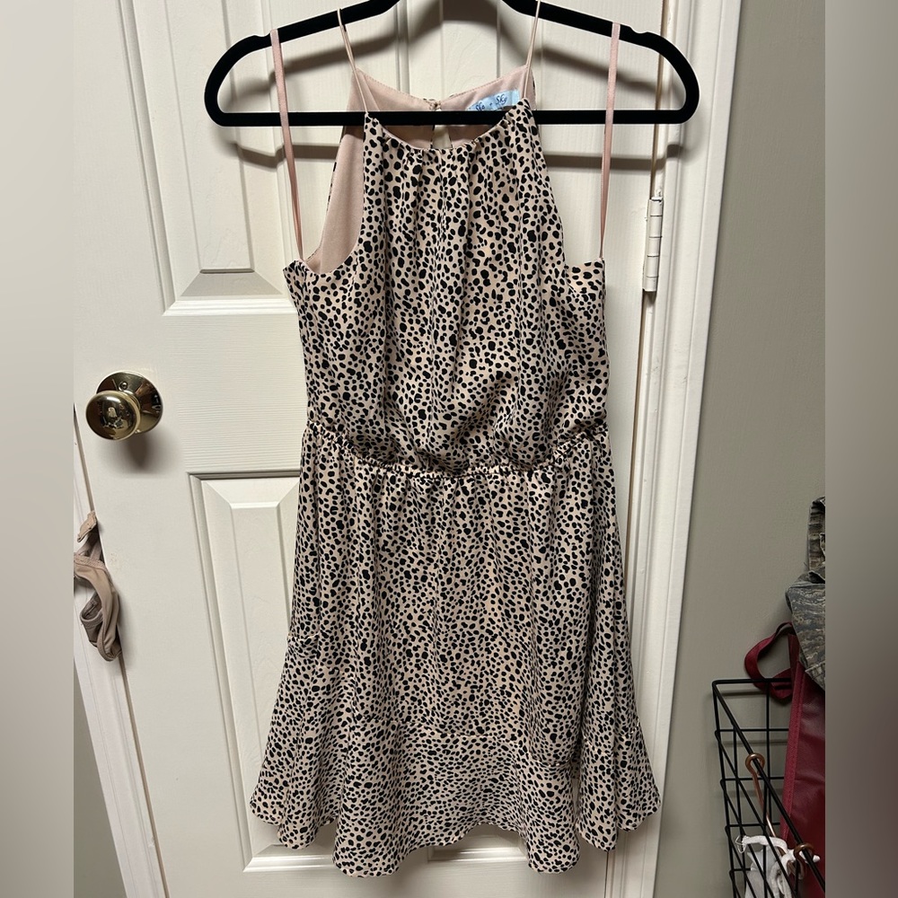 Leopard Stretchy Waist Dress
